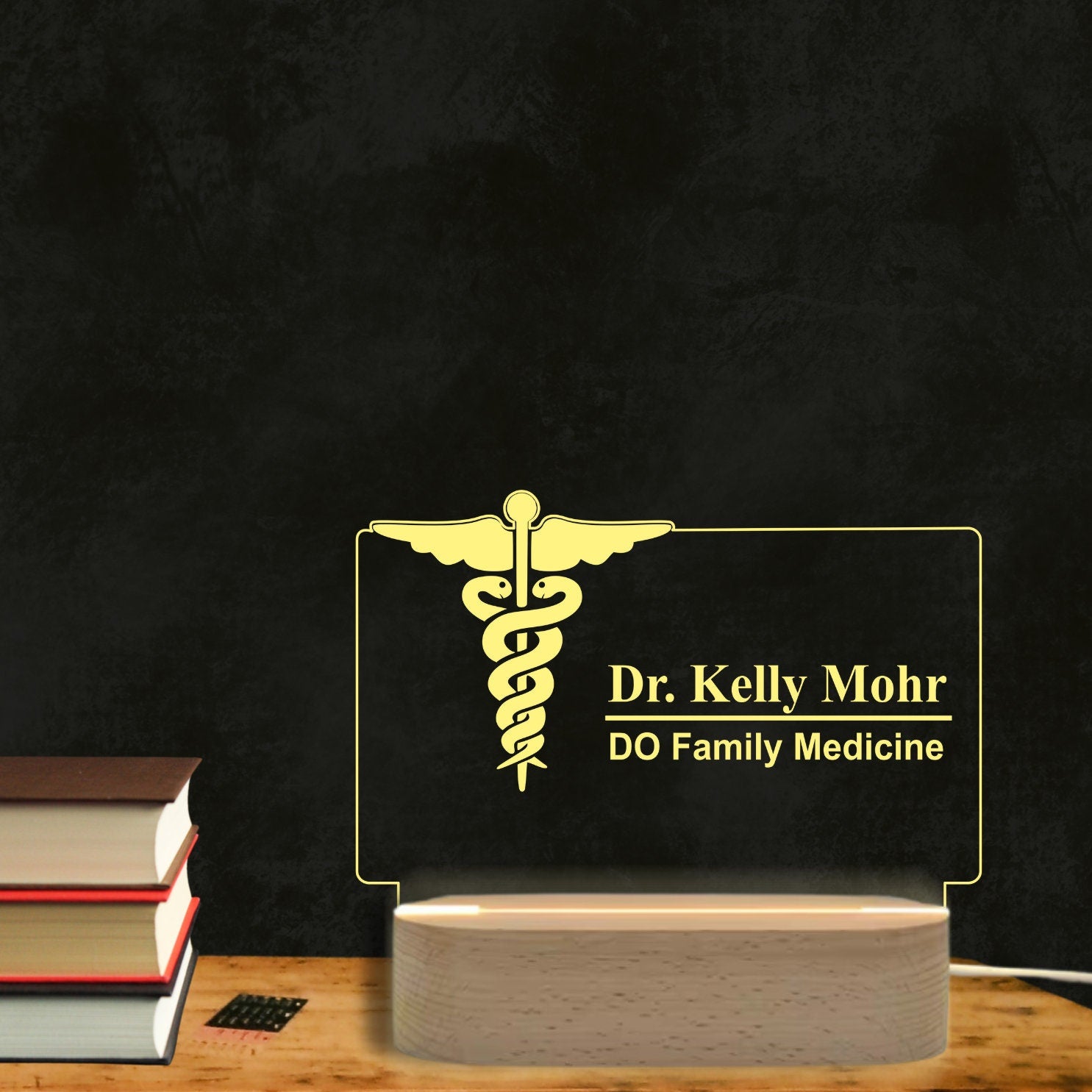 Custom LED Doctor Name Plate: Personalized Physician Gift